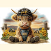 Puzzles for Adults 1000 Pieces, Highland Cow Jigsaw Puzzles - Cool Calf, Impossible Cow Puzzle for Seniors Family, 27.56 x 19.69 inches, 1:1 Poster