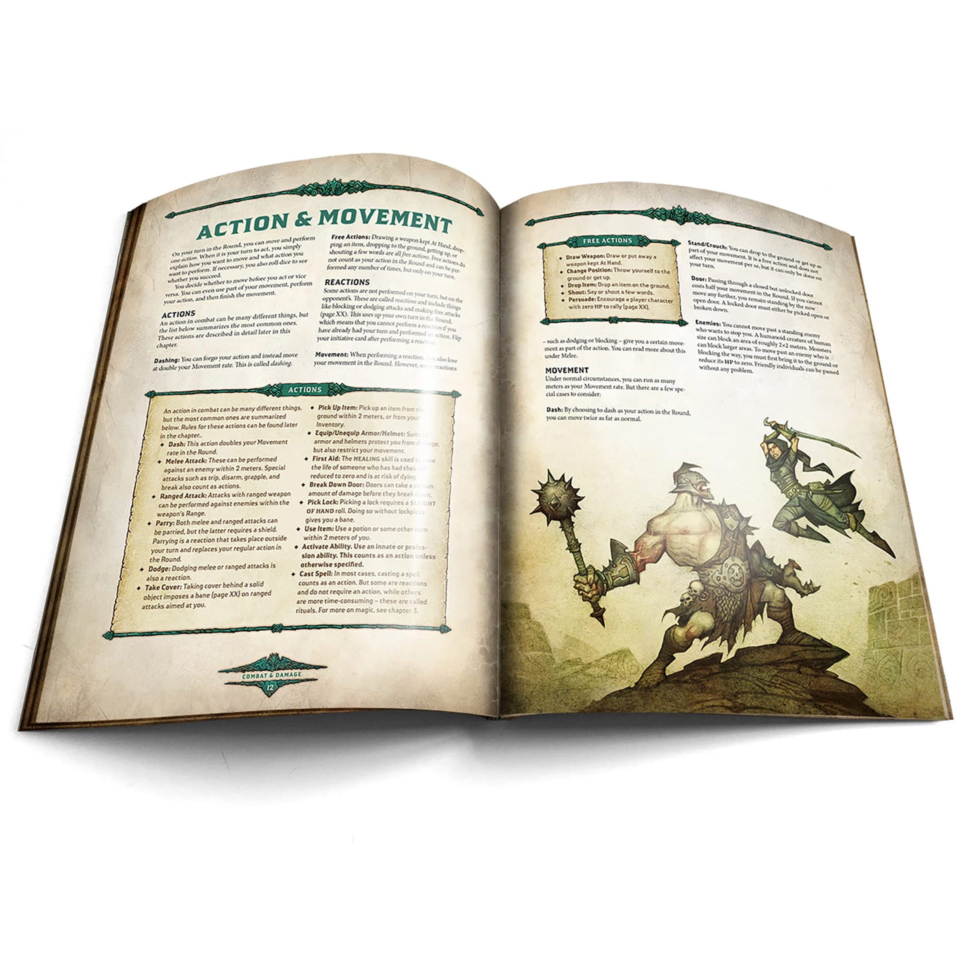 Dragonbane: RPG Quickstart Guide - RPG Booklet, Free League Publishing, Introductory Story,Green
