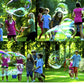BUBBLETHING Big Bubbles Wand & Book - Blow Soap Bubbles 20-Feet-Long & More