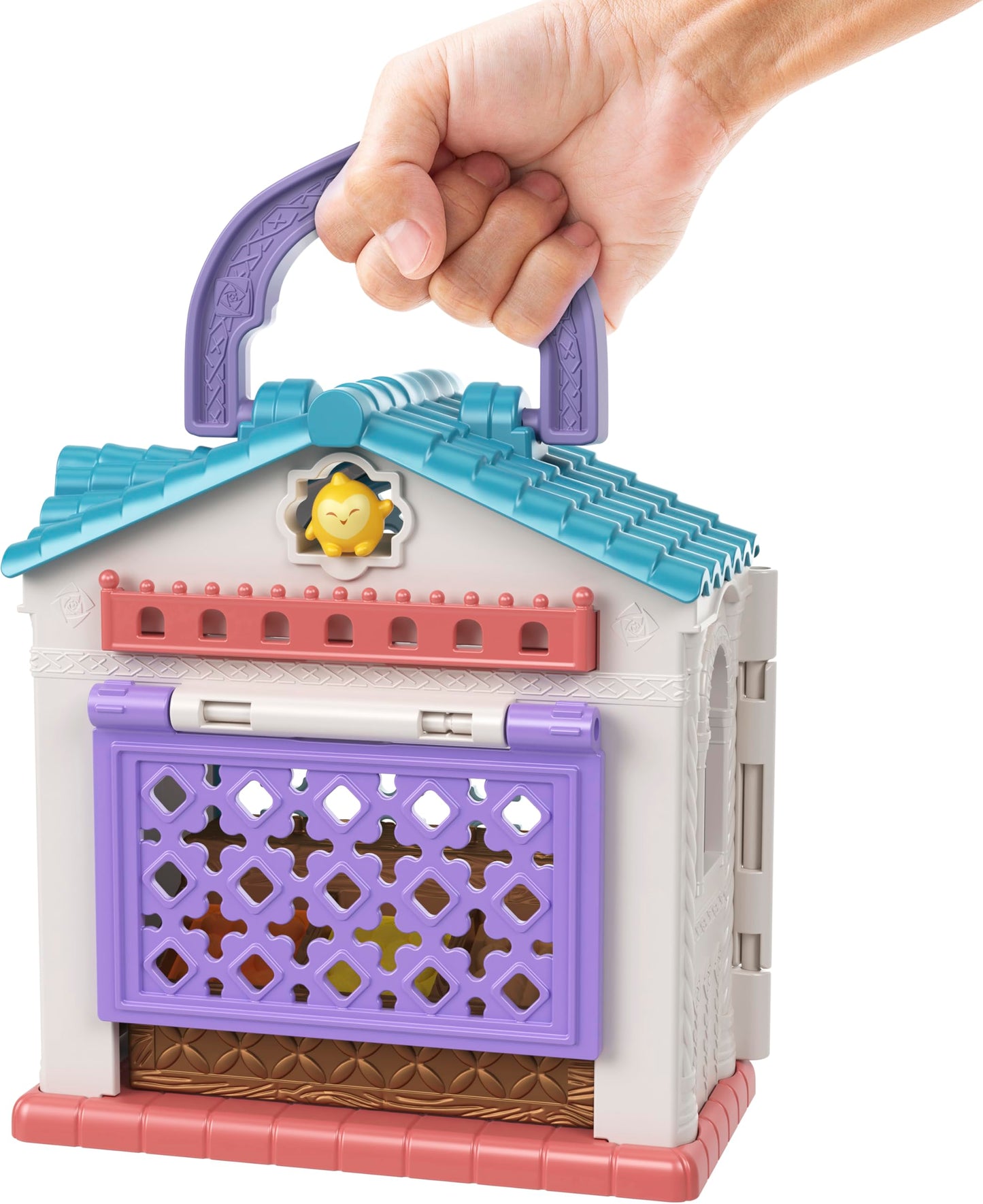 Mattel Disney Wish Micro Doll Playset, Dahlia’s Rosas Marketplace Portable Set with Dahlia Doll, Star Figure & 9 Accessories, Travel Toy