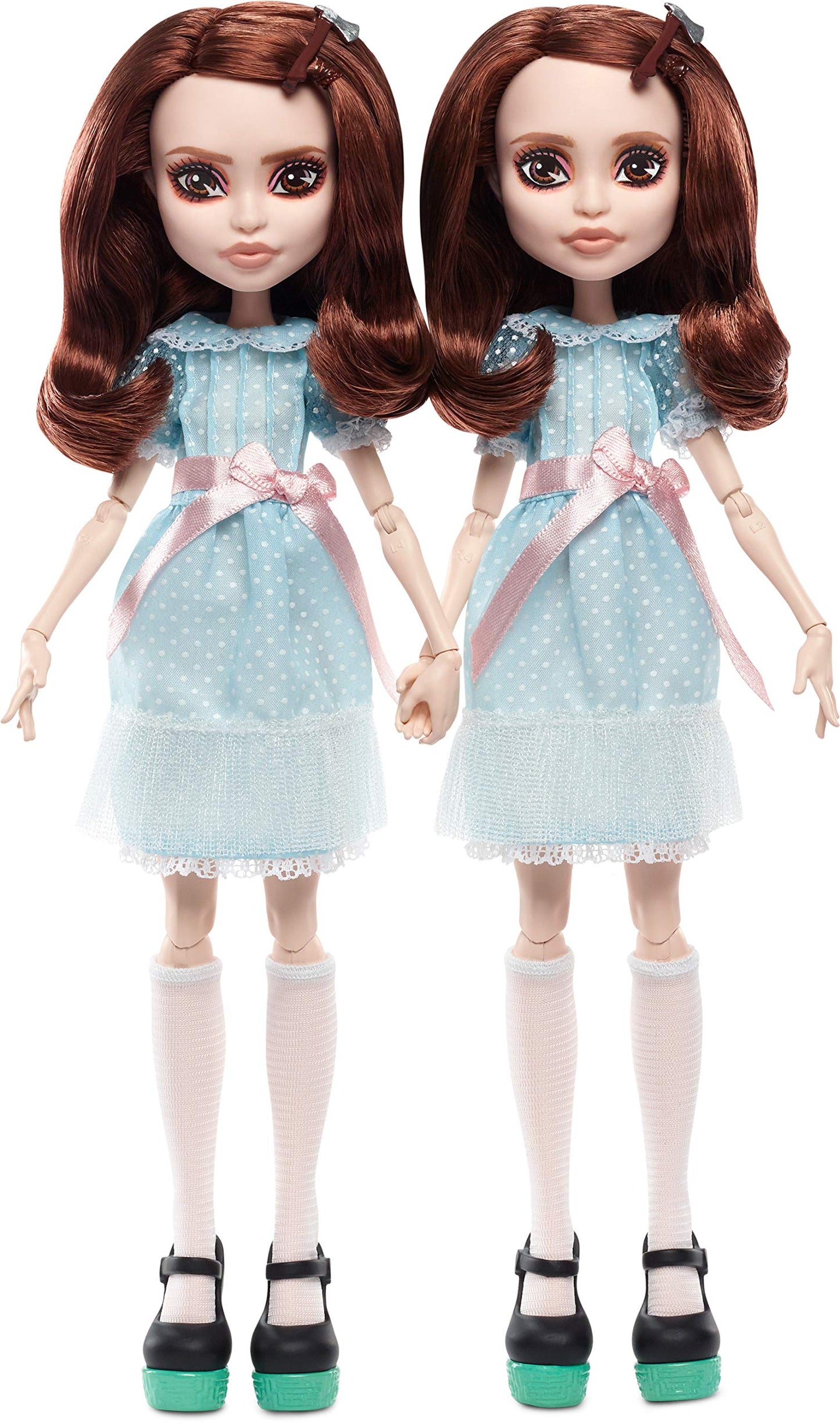 The Shining Grady Twins Collector Doll 2-Pack, 2 Collectible Dolls (10-inch) in Fashions and Film-Inspired Accessories, with Doll Stands