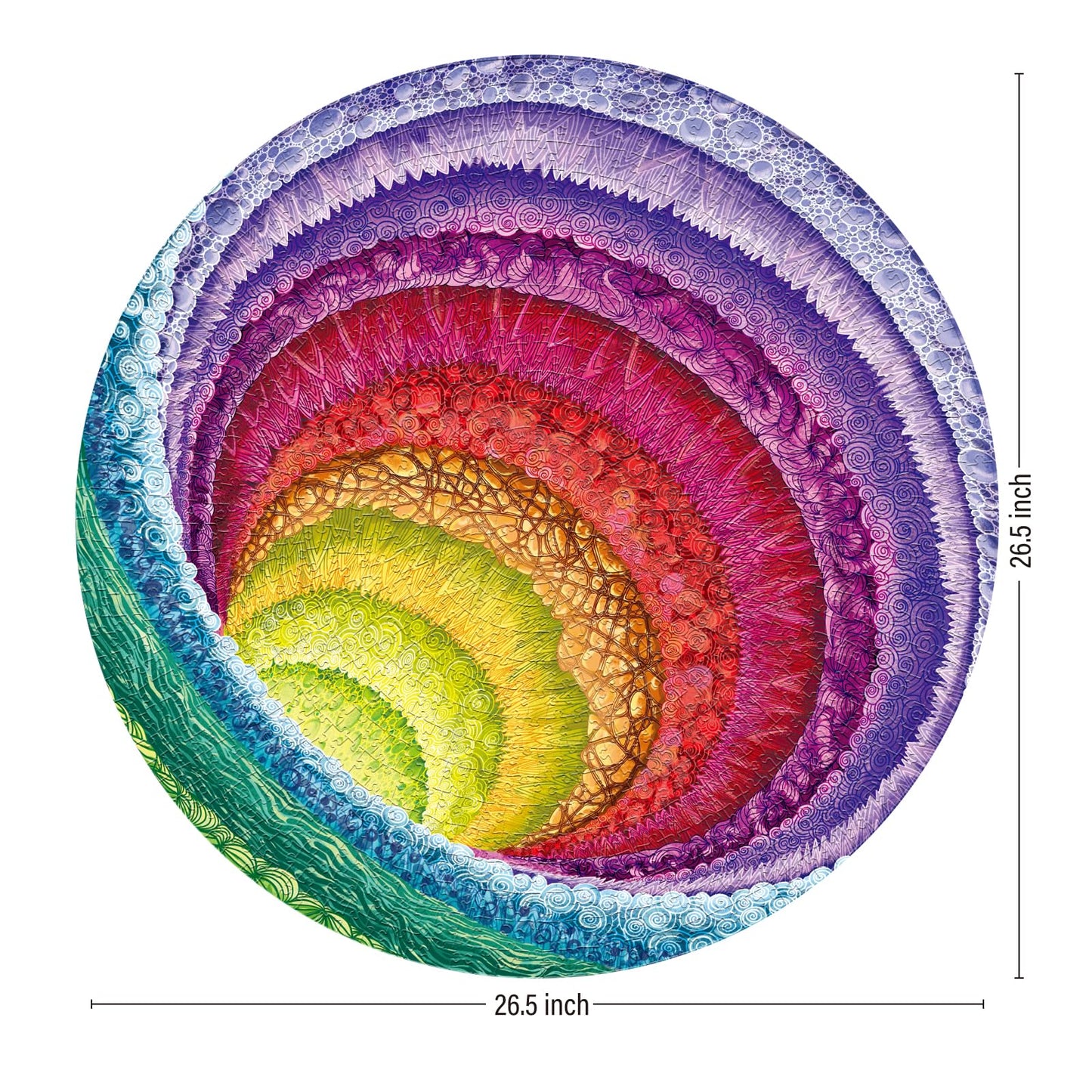 Antelope - 1000 Piece Rainbow Puzzle for Adults, Hue Wormhole Jigsaw Puzzles 1000 Pieces,1000 Piece Round Puzzles, Wormhole Puzzles, High Resolution