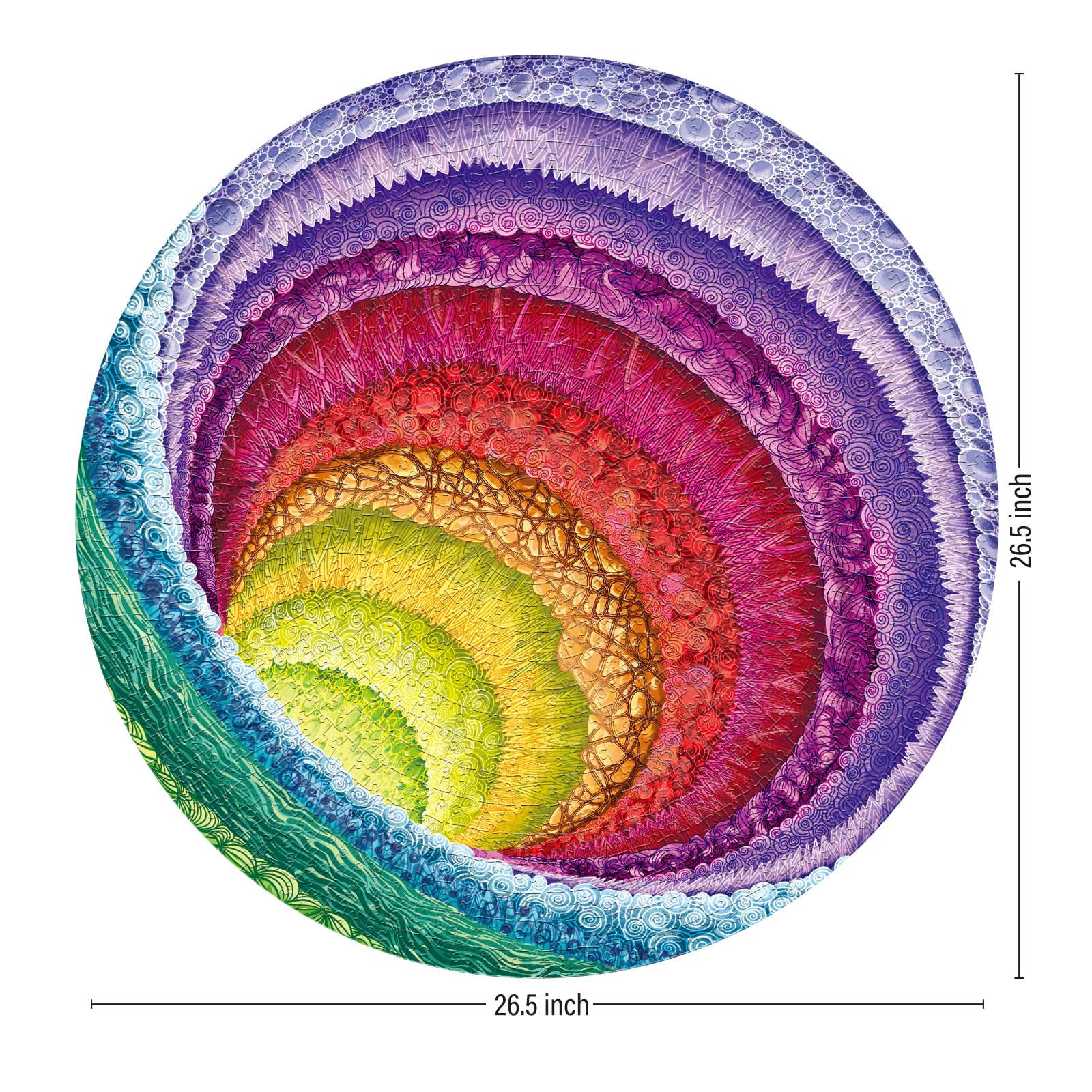 Antelope - 1000 Piece Rainbow Puzzle for Adults, Hue Wormhole Jigsaw Puzzles 1000 Pieces,1000 Piece Round Puzzles, Wormhole Puzzles, High Resolution