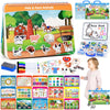 Preschool Busy Book for Toddlers with Case, 176 Pieces Accessory Complete Preassembled Activity Books for Kids, Learning Resources Montessori