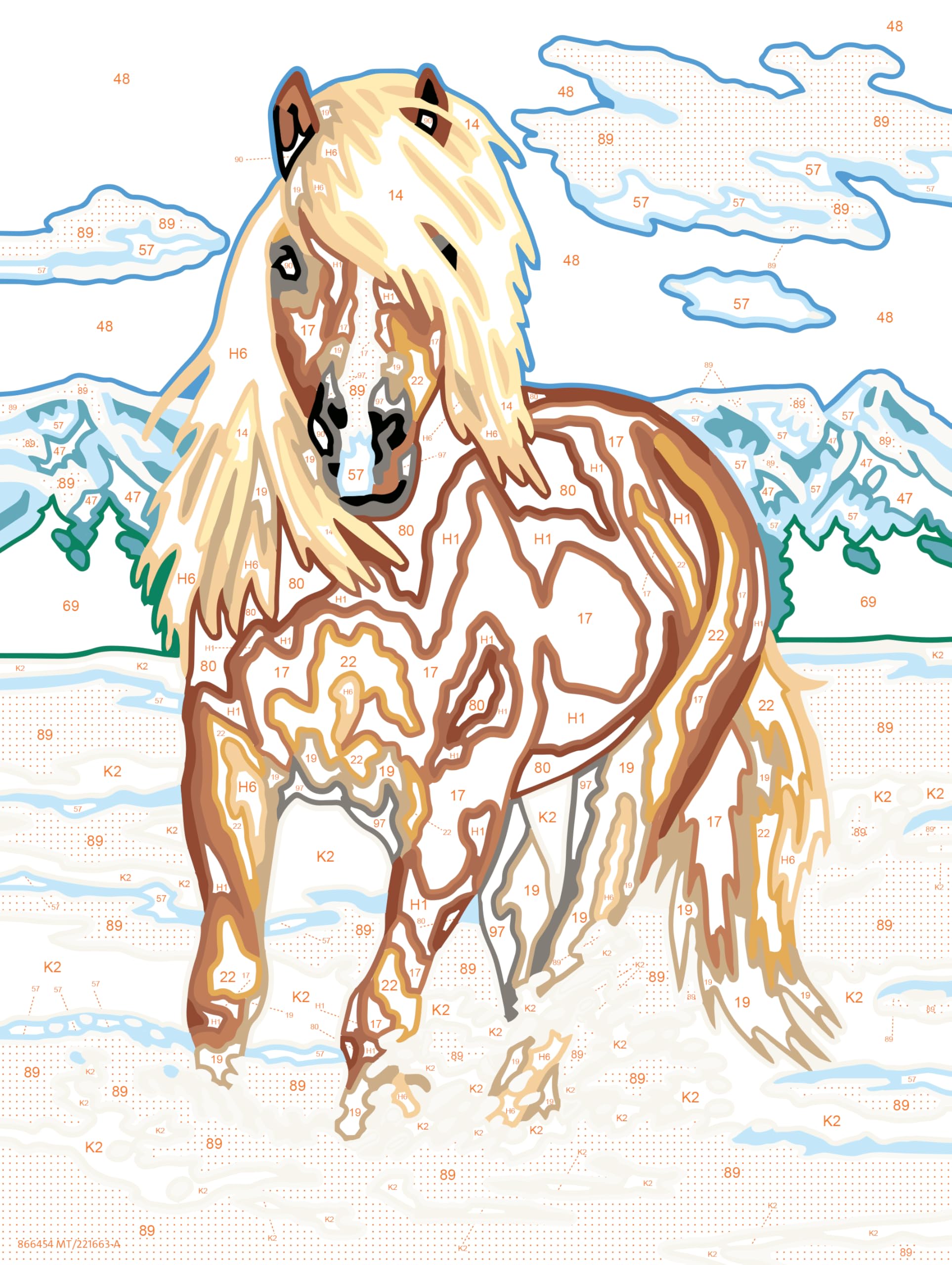 Ravensburger CreArt The Royal Horse Paint by Numbers Kit - Ideal for Kids & Beginners | Complete Set | DIY Home Art Project | Great Gift for Ages 9