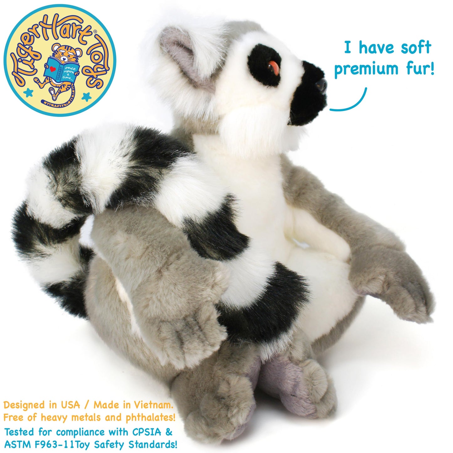 TigerHart Ringo The Ring-Tailed Lemur - 21 Inch Stuffed Animal Plush