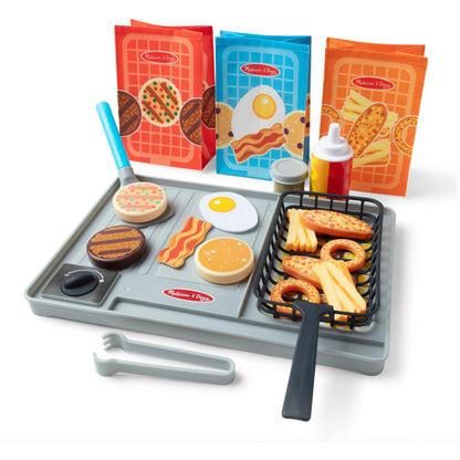 Melissa & Doug - Water Wow - 27 Piece Grill Set - Imitation Game