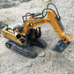 KidsFaves Remote Control Excavator Toys for Boys Turns 680-degree 2 Batteries Metal Shovel Lights/Sounds Construction Toys Birthday Gifts Boy Toys