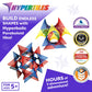 HyperTiles Hyperbolic Building Toy - 3" x 3" STEM Educational 3-Dimensional Adventure: 48 Tiles & 80 Connectors for Logic & Creativity - Infinite
