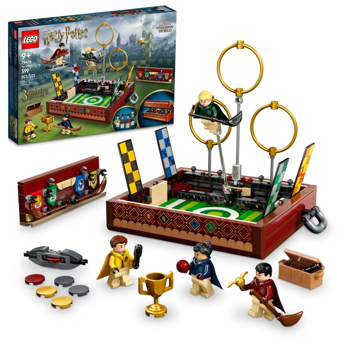 LEGO Harry Potter Quidditch Trunk 76416 Buildable Harry Potter Toy; Birthday Gift Idea for Kids Aged 9+; Open the Buildable Box to Reveal a Quidditch