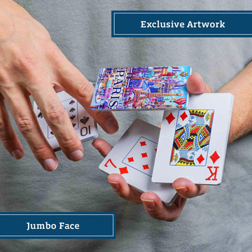 Boardwalk Puzzles Premium Featherlight Unique Playing Cards, Fun Themed Deck for Home and Travel | Paris