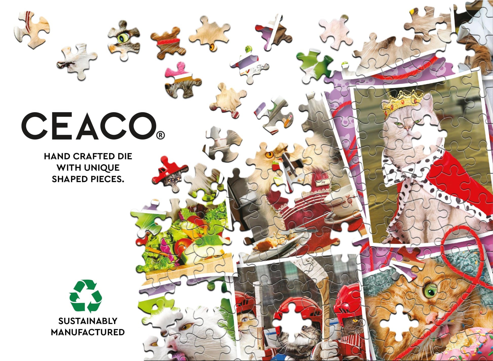 Ceaco - Cranky Kitties Collage - 500 Piece Jigsaw Puzzle for Adults