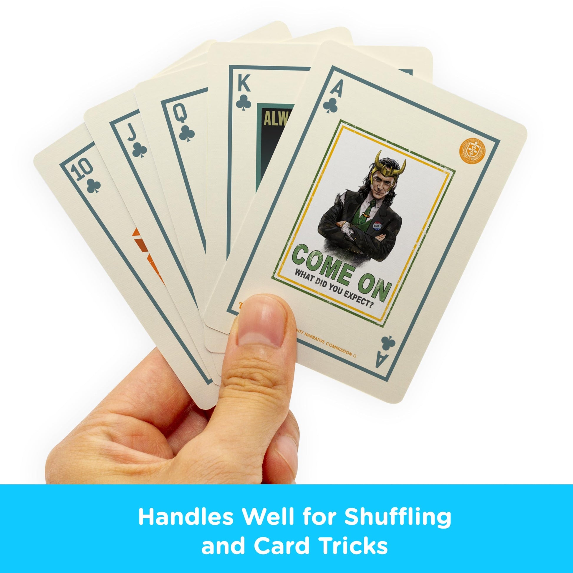Aquarius Marvel Loki Playing Cards - Loki Themed Deck of Cards for Your Favorite Card Games - Officially Licensed Marvel Comics Merchandise