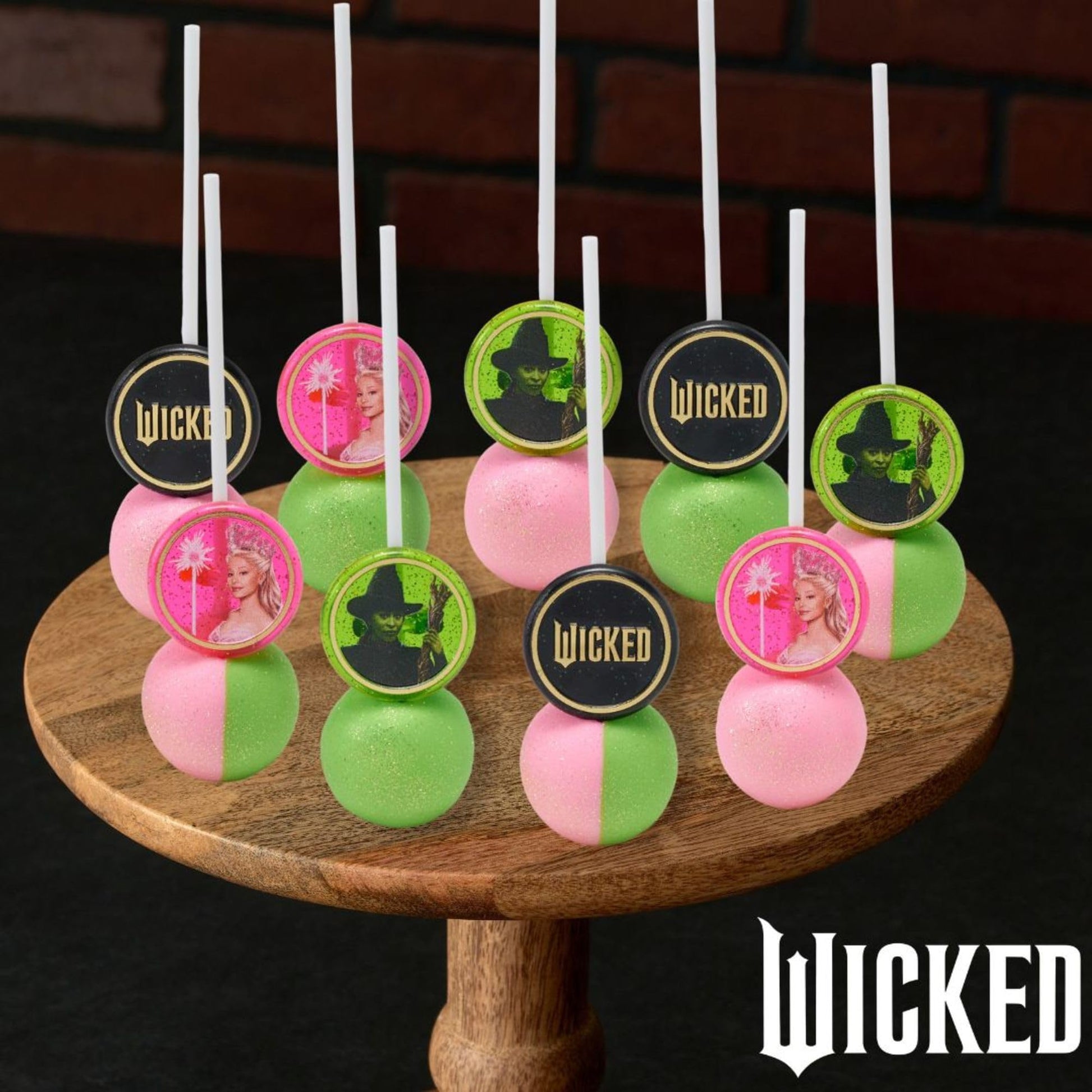 Wicked Cupcake Rings With Glinda And Elphaba, 24 Cupcake Toppers For Cakes, Birthday's, Celebrations, Food Safe Cake Decorations - 24 Pack