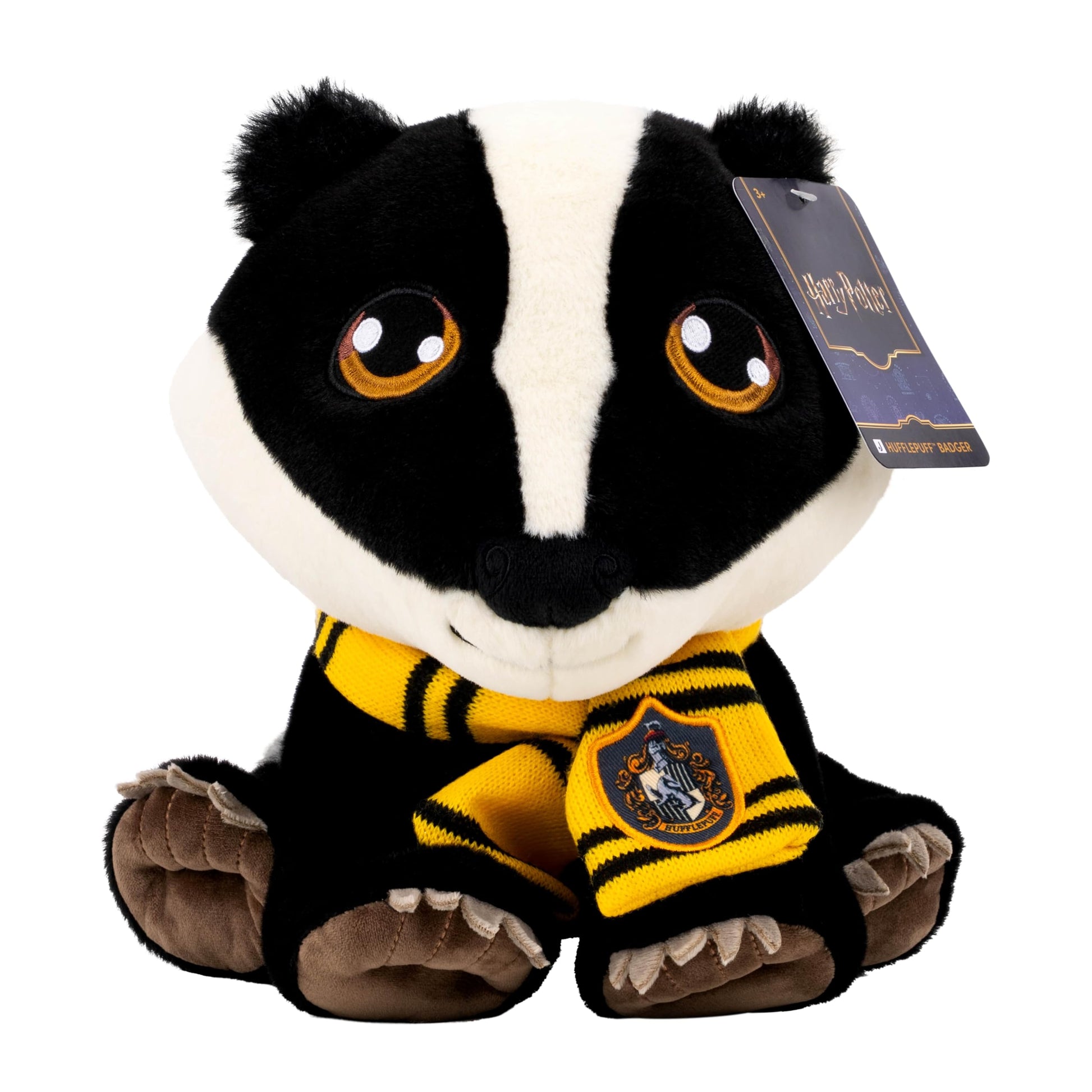 Jazwares Warner Bros. Discovery Harry Potter 10-Inch Hufflepuff Badger Plush - Super-Soft and Huggable Plush Toy - Official Licensed Plush - All Ages