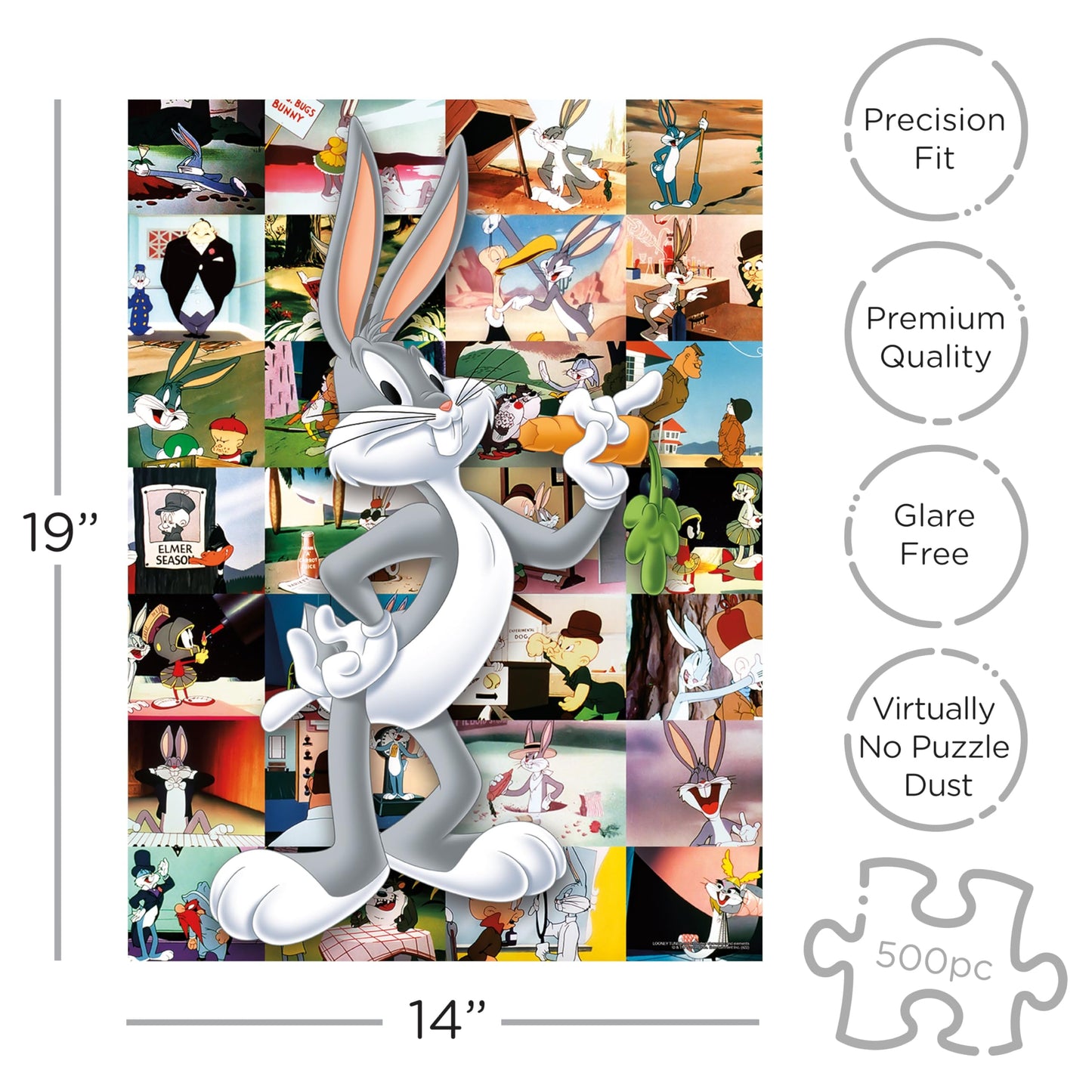 AQUARIUS Looney Tunes Bugs Bunny (500 Piece Jigsaw Puzzle) - Glare Free - Precision Fit - Officially Licensed Looney Tunes Merchandise & Collectibles
