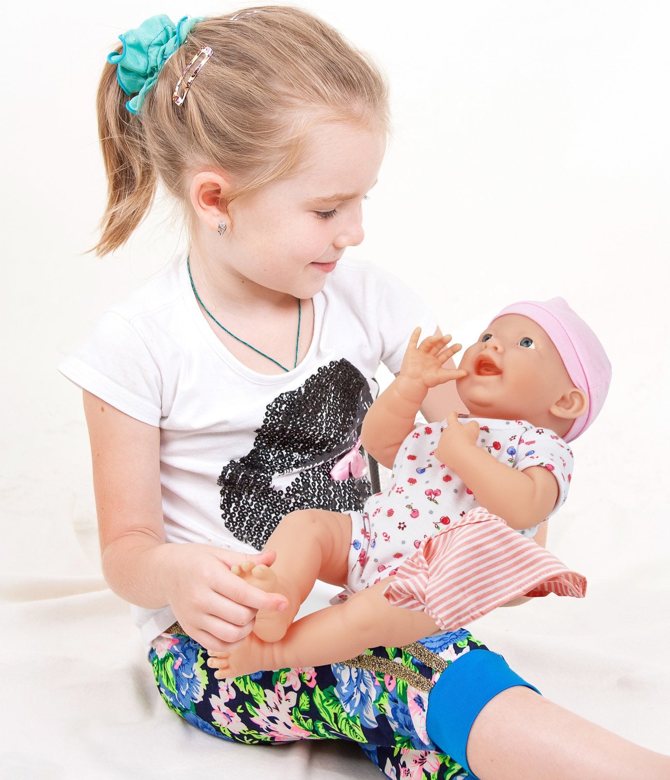 Click N' Play Newborn Baby Doll Clothes and Diaper Changing Set., 16 inches