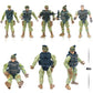 MISTBUY Military Vehicles Toys Playset with Army Men Action Figures, Helicopter, Armored Vehicle, Truck, Motorcycle, Tent and Dog for Pretend Play