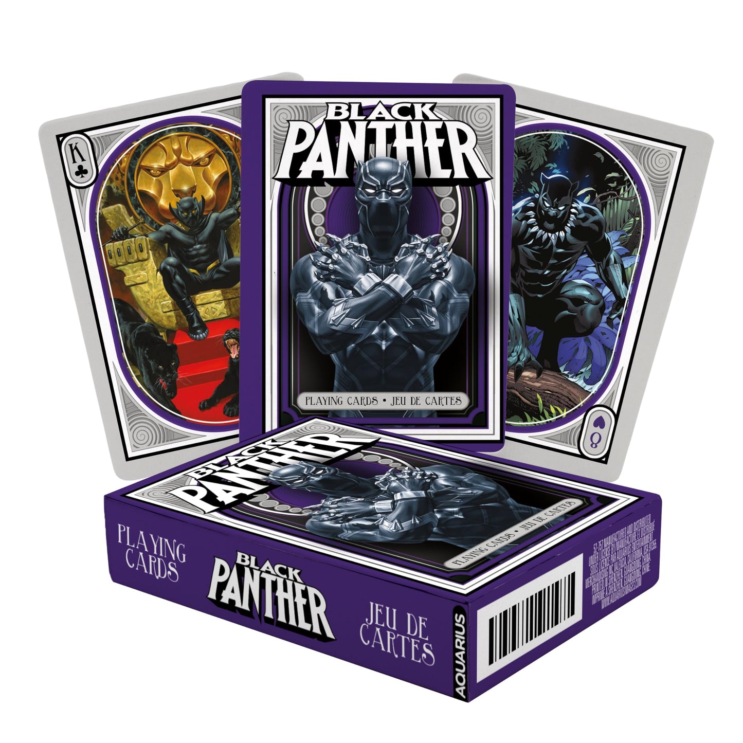 Aquarius Marvel Comics Black Panther Playing Cards - Black Panther Themed Deck of Cards for Your Favorite Card Games - Officially Licensed Merchandise