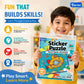Darice Princess Castle Sticker Puzzle - 80 Go Carts Stickers by Number - Fine Motor Skill Learning Toy - Piece It Together Activity & Gift for Kids