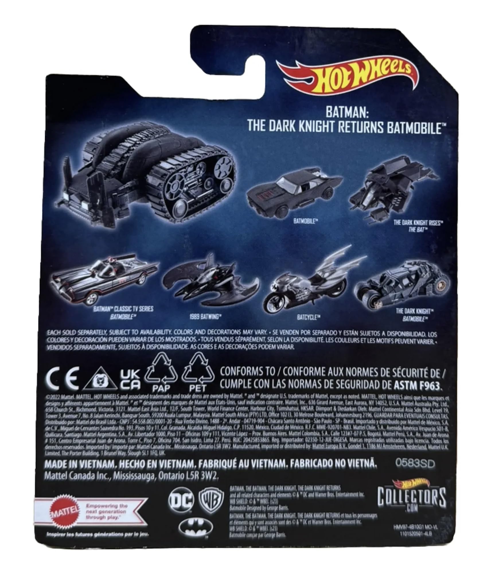 Hot Wheels Batman: The Dark Knight Returns Batmobile 1:50 Scale Bat Tank