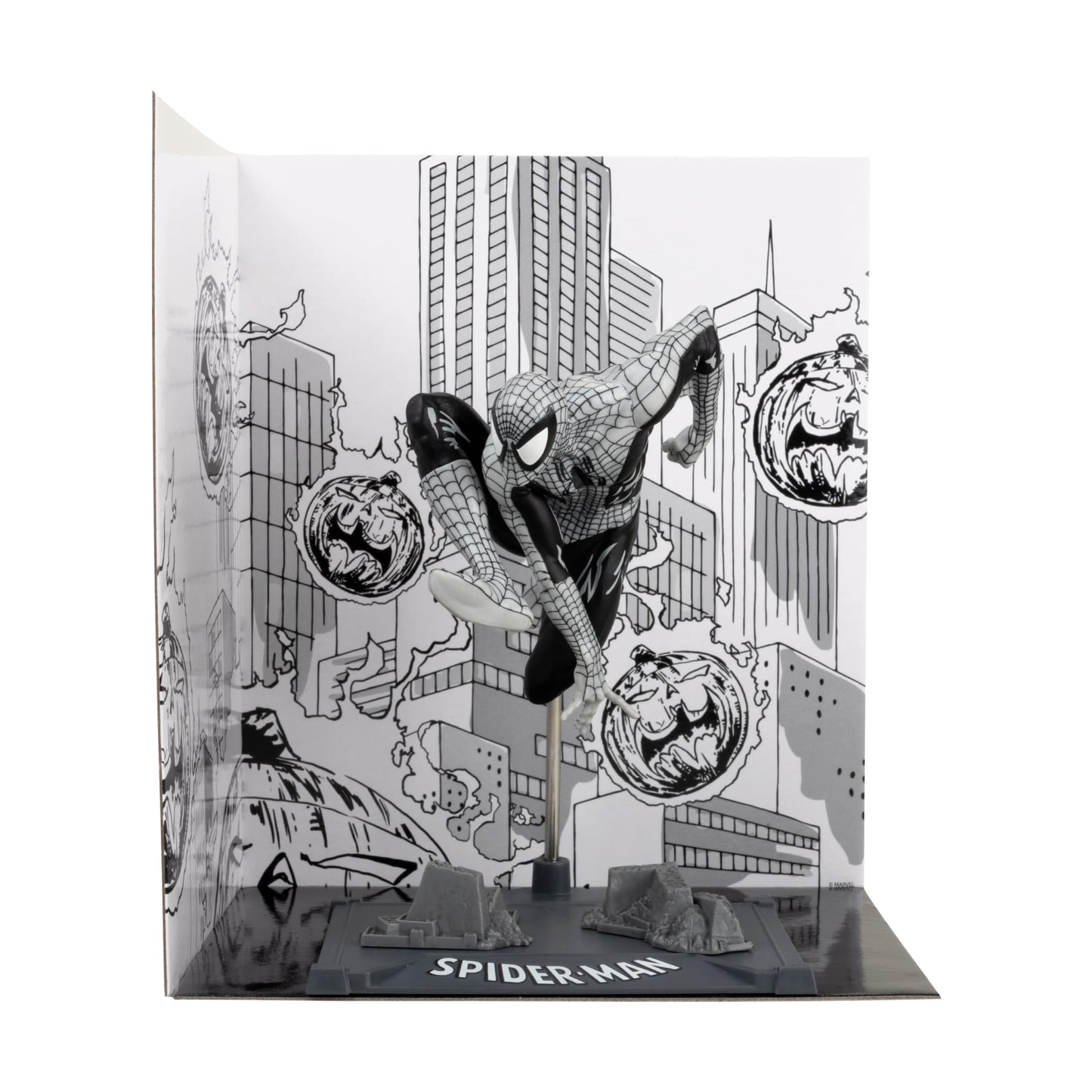Marvel Statue Figure 1/10 Scale - Spider-Man #6 Black & White Gold Label