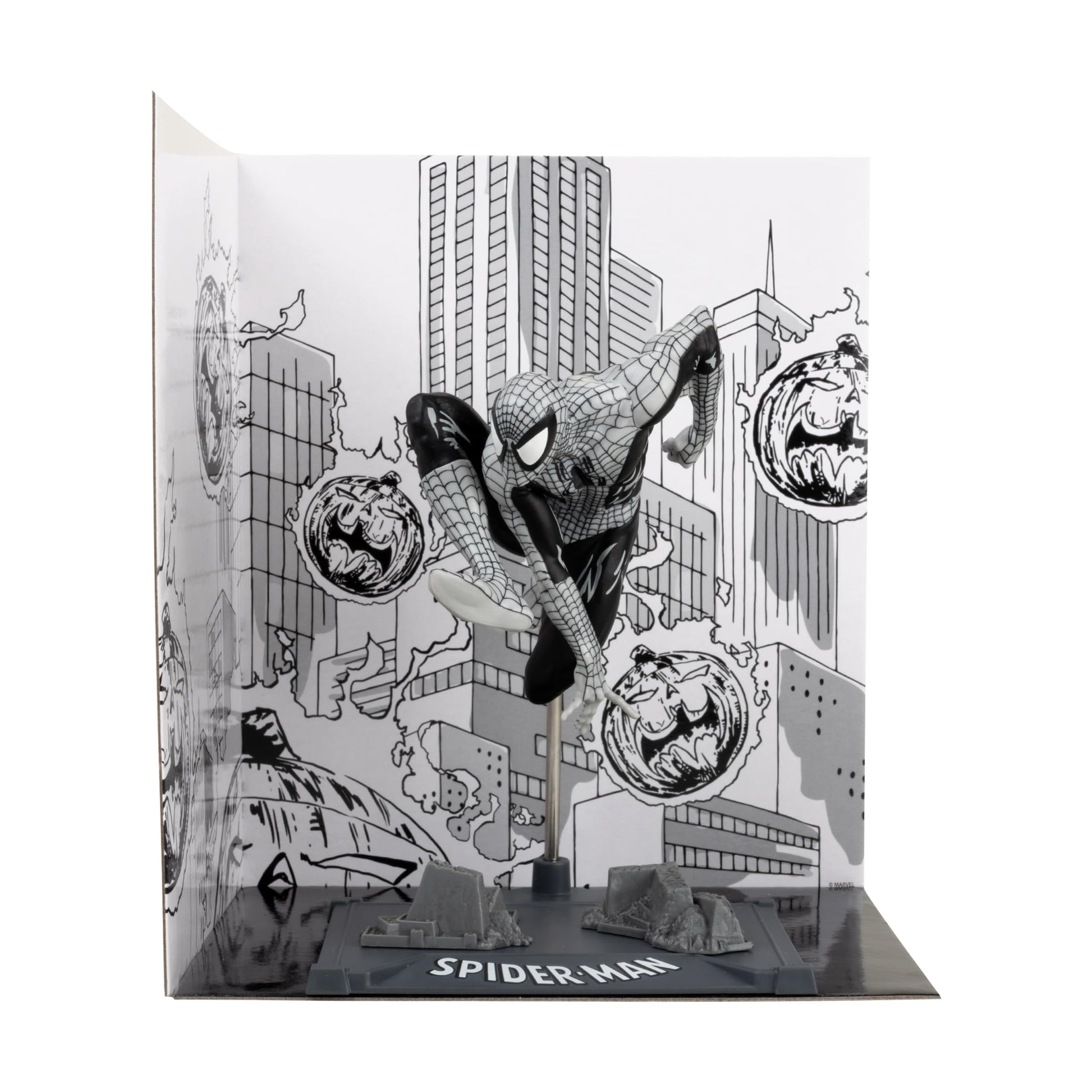 Marvel Statue Figure 1/10 Scale - Spider-Man #6 Black & White Gold Label