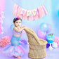 Mermaid 1st Birthday High Chair Banner - Under the Sea First Birthday Party Decoration, Mermaid Theme One Party Banner, Cake Smash Photo Props