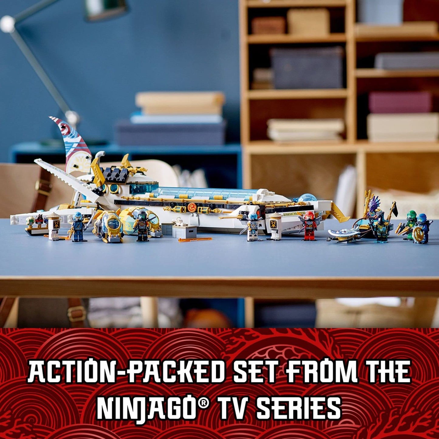 LEGO NINJAGO Hydro Bounty Building Set, 71756 Submarine Toy with Kai and NYA Minifigures, Ninja Toys, Gifts, Presents for Kids, Boys, Girls Age 9 Plus