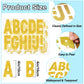 24 Sheets Large Gold Letter Stickers 4 Inch Big Font 282 Pcs Glitter Alphabet Number Stickers Self Adhesive Stick on Letters for Poster Board Bulletin