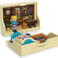 Polly Pocket x American Girl Dolls & Playset, Book Theme Collaboration Compact Bundle with Keychain, Samantha, Kirsten, and Josefina