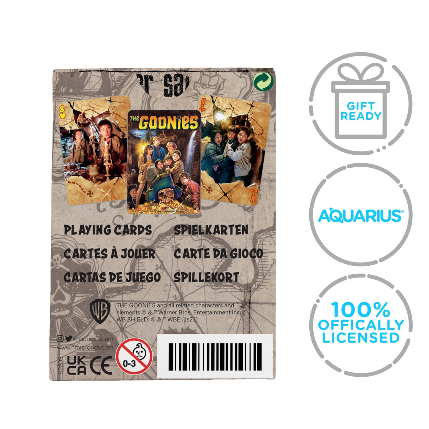 Aquarius Goonies Playing Cards Standard Size - Themed Novelty Deck with 52 Unique Movie Designs - Collectible Merchandise Gift for Teens and Adults