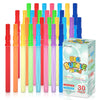 Inscraft 30 Pack 14’’ Big Bubble Wands, 8 Colors Bulk for Summer Toy, Outdoor / Indoor Activity Use, Easter, Birthday, Graduation, Shower, Bubbles