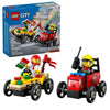 LEGO City Pizza vs. Fire Truck Race Car Pack Toy - Building Toy for Kids, Boys and Girls, Ages 5+ - Gift for Birthdays and Holidays - Includes Chef