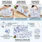CTHMTMXS Blue and White Mahjong Bag Set for Tiles and Racks, 3 Piece 16 oz Canvas American Mahjong Carrying Bag with Zipper Tile Bag and Drawstring
