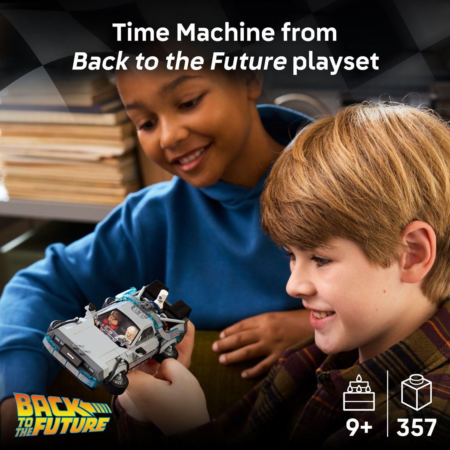 LEGO Speed Champions Time Machine from Back to The Future Building Toy for Kids - Pretend Play & Display Car Toy W/ 2 Build Modes for Boys & Girls