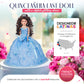 18” Quinceañera Last Doll with Umbrella Dress Stand - Última Muñeca Mis Quince Años Keepsake, Traditional Hispanic Mis 15 Doll, Ceremony & Table