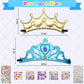 Bettoor 23 Packs Foam Princess Crowns and Tiaras for Birthday Party Favors Hats, DIY Prince Crown Kit Paper Tiara with 7pcs Crystal Diamond Sticker