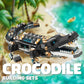LQPFBSM Mechanical Alligator Building Set 541 Pieces Steampunk Crocodile Model Kit with Golden Nameplate Articulated Swamp Beast Construction Toy