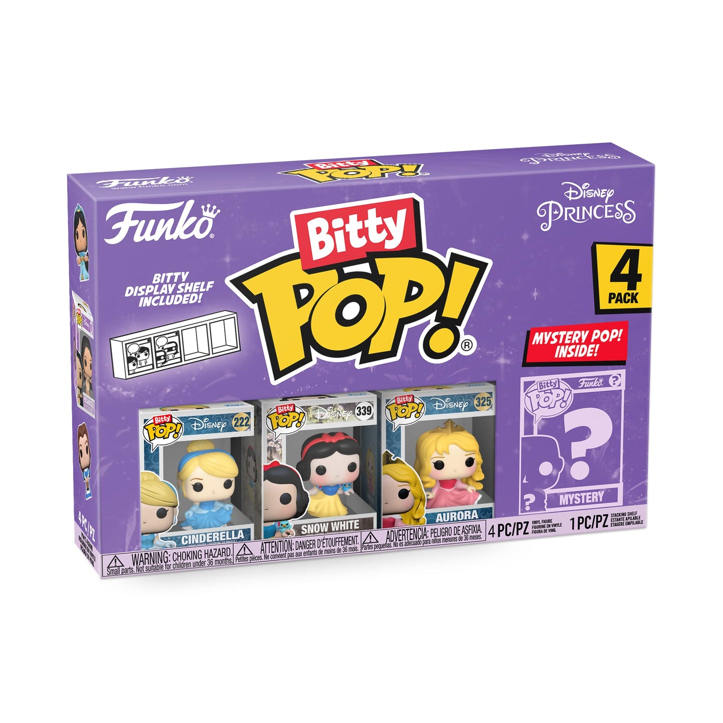 Funko Bitty POP! 4 Pack: Disney Princess - Cinderella, Snow White + Mystery
