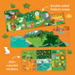 Petit Collage Sticker Activity Book, My Animal World - Giant Fold Out Sticker Book for Kids, Includes Over 100 Reusable Stickers - Activity Toys