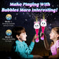 Easter Basket Stuffers for Toddler, Bunny Bubble Wand, Easter Basket Essentials, 14" Light Up Automatic Bubble Maker with LED & Music, Toys