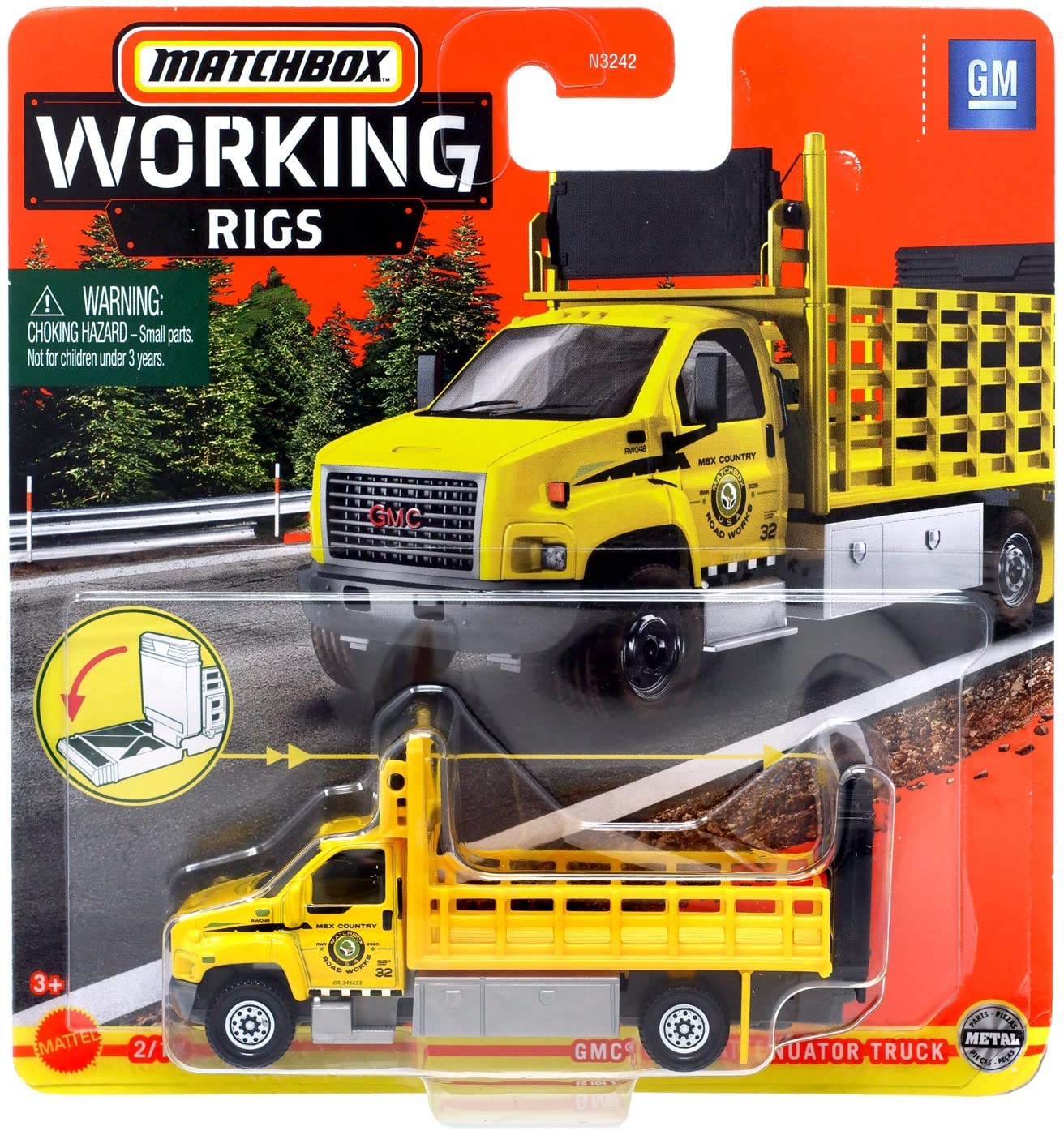 Matchbox GMC 3500 Attenuator Truck, [Yellow] Working Rigs 2/16