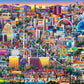 Boardwalk Las Vegas Strip 500 Piece Jigsaw Puzzle Fun Colorful Nevada Puzzles with Premium Box, Gift for Adults and Family 16"x20"
