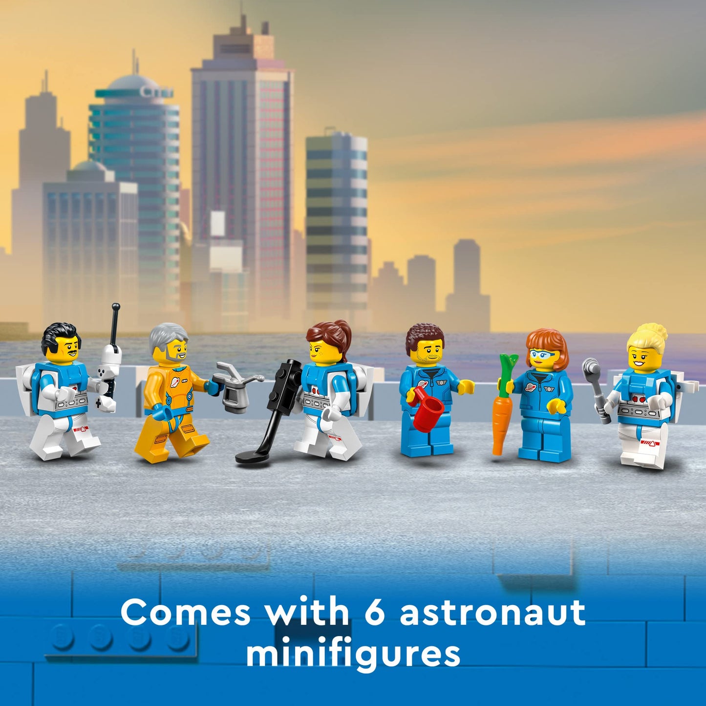 LEGO City Lunar Research Base Outer Space Toy for Kids who Love Space 60350, NASA Inspired Lunar Lander, Rover and Moon Buggy with 6 Astronaut