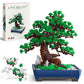 Wise Block Bonsai Tree Building Set for Adults, 950 PCS Japanese Pine Bonsai Building Kit with Interchangeable Snow & Green Foliage, Botanical