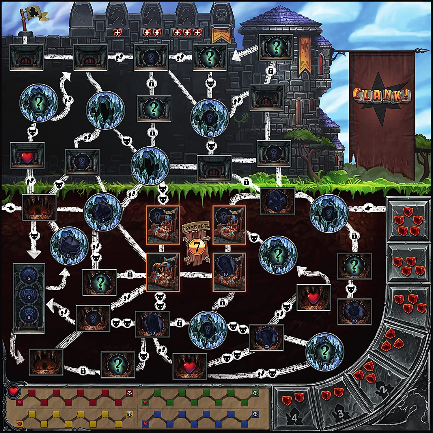 Renegade Game Studios Clank! A Deck Building Adventure! 156 Months to 1200 Months