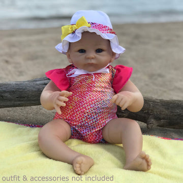The Ashton-Drake Little Peanut Reborn Baby Doll by Tasha Edenholm, 17 inches, RealTouch Soft Vinyl Skin, Poseable and Lifelike with Cloth Body