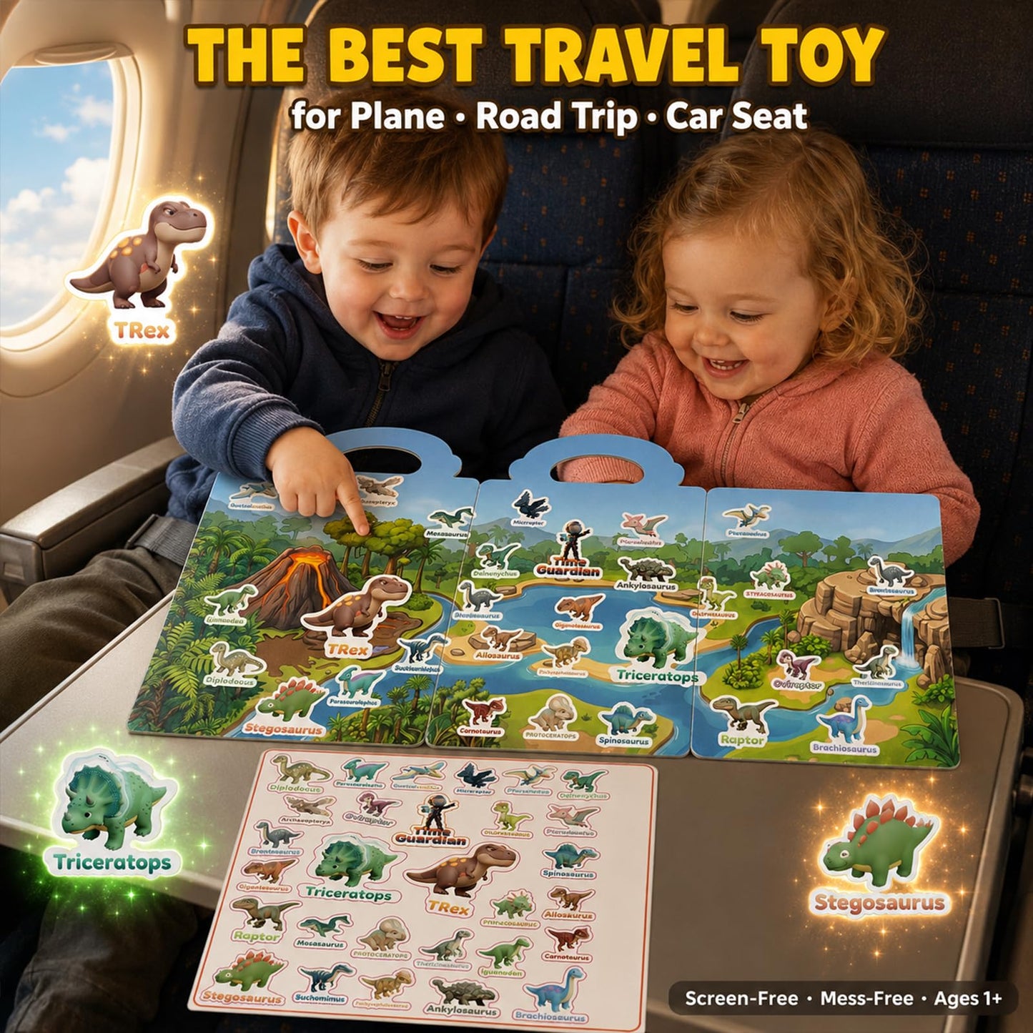 CUTESORA Large Reusable Jelly Sticker Books for Boys 4-8, Kids 3-6, 3 Sets