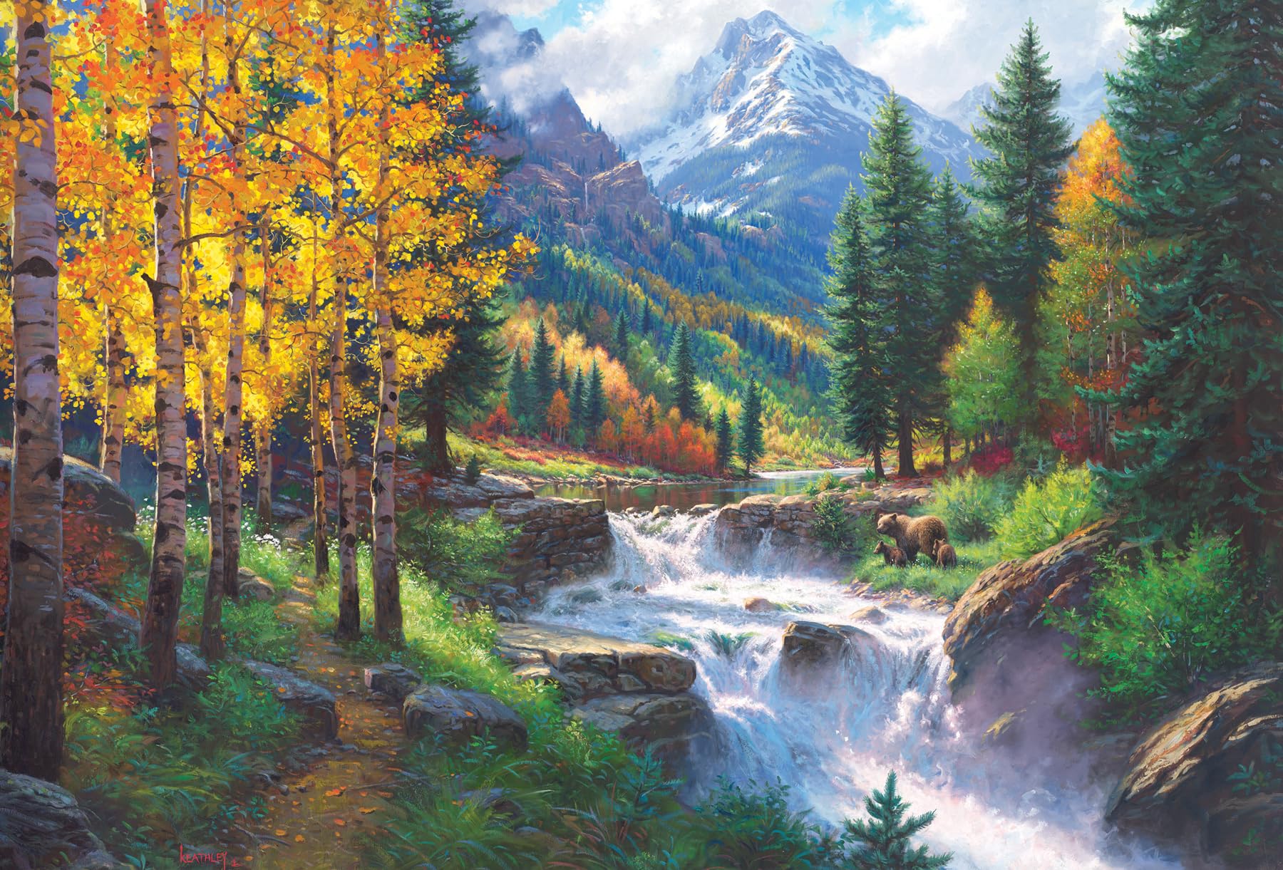 Cobble Hill 2000 Piece Puzzle - Rocky Mountain High - Sample Poster Included